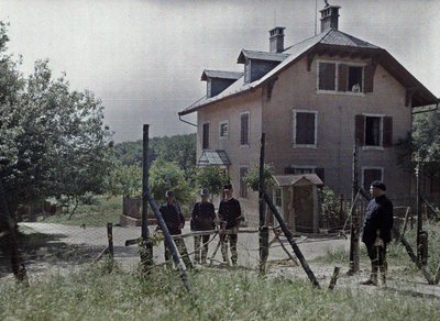 The border between Switzerland and France in the municipality Beurnevésin in the canton of Jura, France, June 19, 1917 by Paul Castelnau